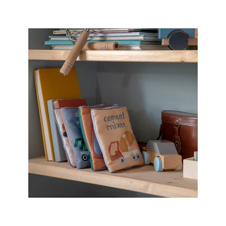Livre d'activités en tissu busy builders Bleu & gris 4 - vertbaudet enfant 