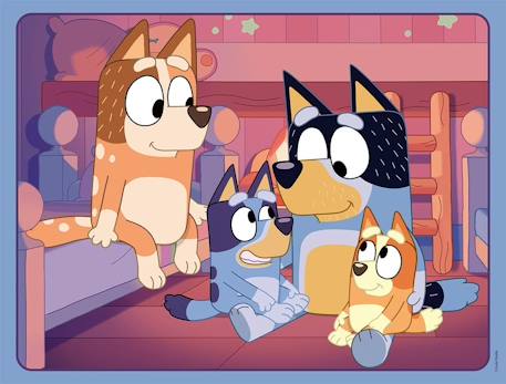 Puzzle l'heure de dormir bluey 30 pcs Bleu 2 - vertbaudet enfant 