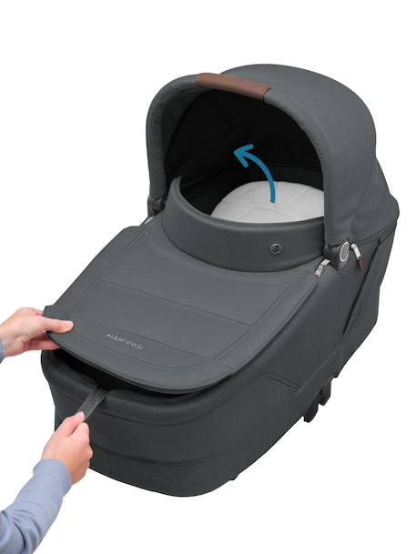 Poussette naissance oxford avec nacelle sense Graphite twillic+Noir twillic+Truffe twillic+Vert twillic 6 - vertbaudet enfant 