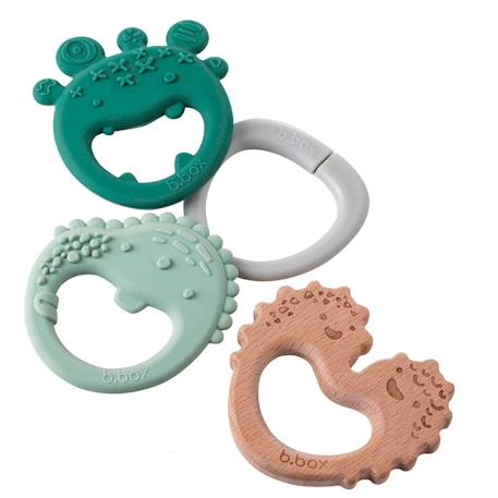 Lot de 3 anneaux de dentition Vert 2 - vertbaudet enfant 