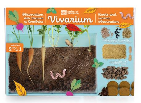 Vivarium observation racines et vers de terre Marron 1 - vertbaudet enfant 