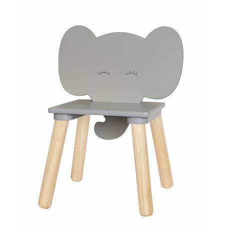 Chaise éléphant en bois Gris 1 - vertbaudet enfant 