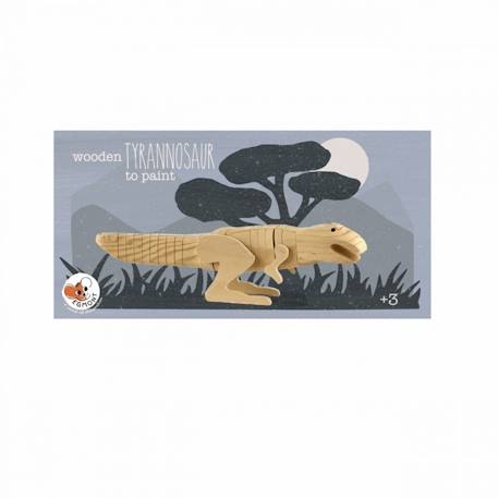 Tyranosaure en bois à peindre Multi-coloured 2 - vertbaudet enfant 