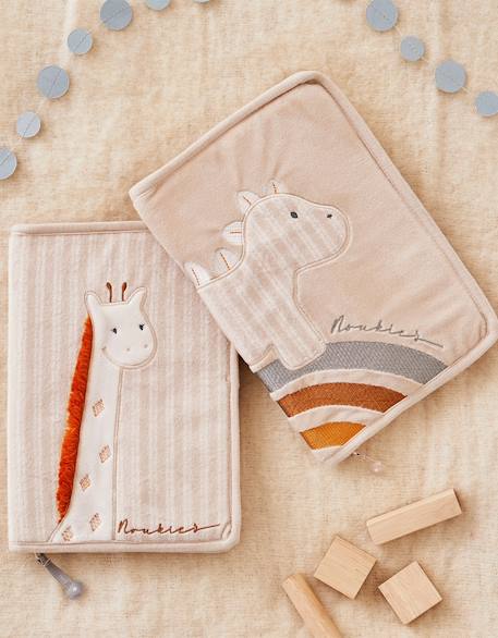 Protège carnet de santé dino en veloudoux Beige 6 - vertbaudet enfant 