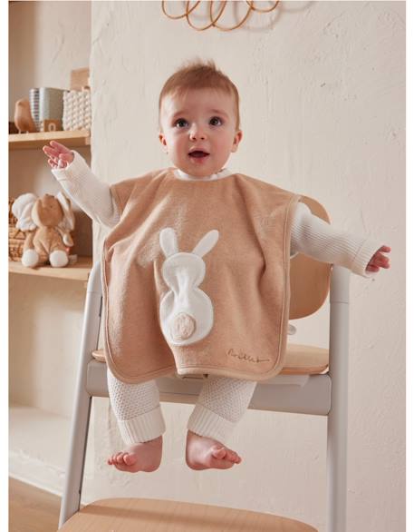 Bavoir funny en éponge moka noisette Ecru 6 - vertbaudet enfant 