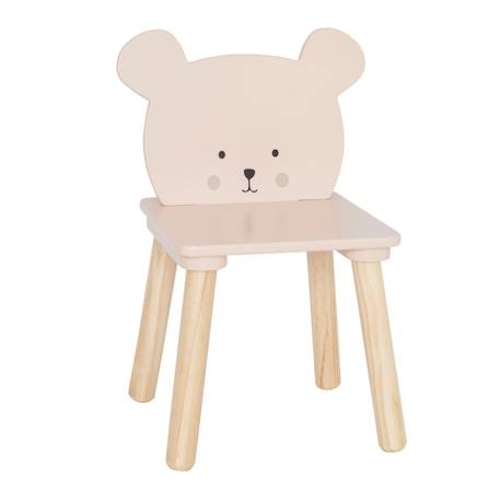 Chaise ours en bois Rose 1 - vertbaudet enfant 
