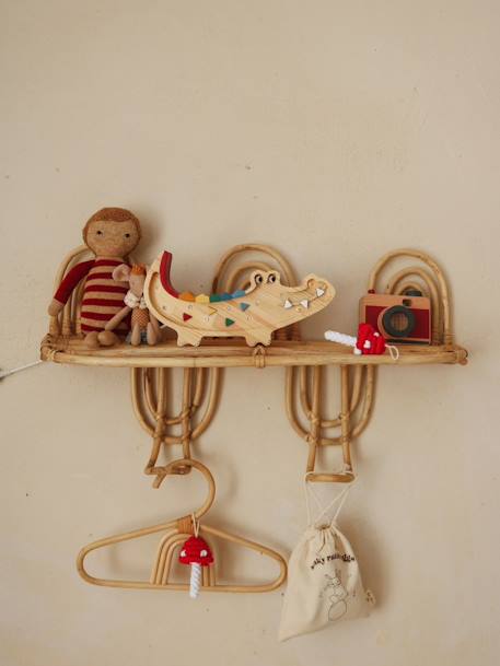 Petite lampe veilleuse crocodile bois Beige 3 - vertbaudet enfant 