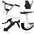 Trottinette patinette enfant grands pneus guidon réglable 2 freins béquille Blanc+Noir 10 - vertbaudet enfant 