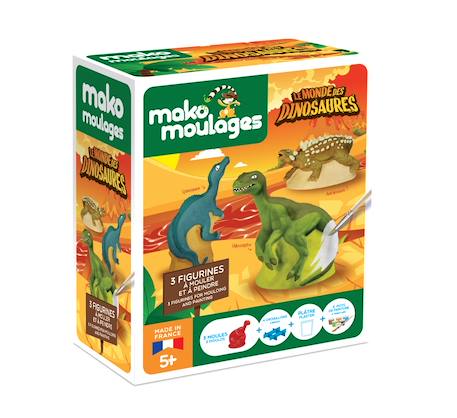 Coffret moulage 3 dinosaures Blanc 2 - vertbaudet enfant 