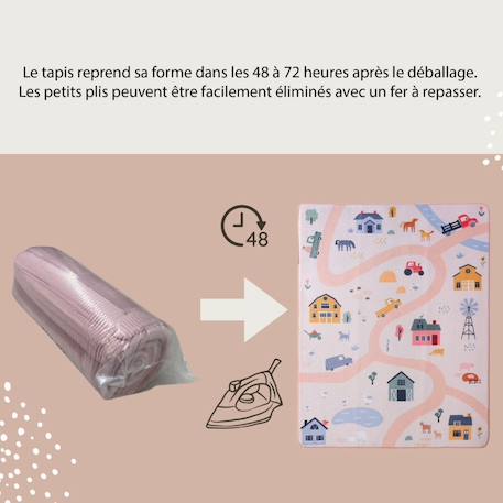 Tapis de jeu enfant à mémoire de forme cloud play farm Play farm 6 - vertbaudet enfant 
