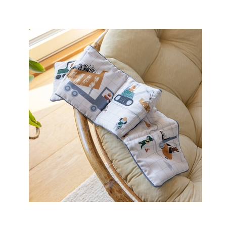 Livre d'activités en tissu busy builders Bleu & gris 3 - vertbaudet enfant 