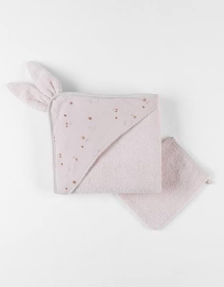 Cape de bain éponge Rose moka 1 - vertbaudet enfant 