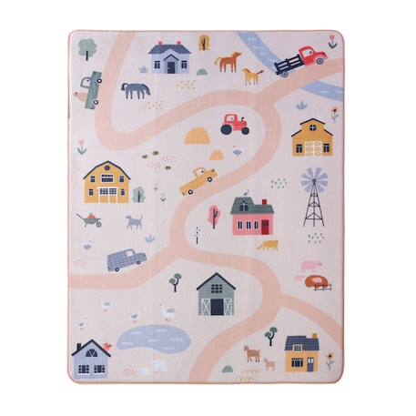 Tapis de jeu enfant à mémoire de forme cloud play farm Play farm 2 - vertbaudet enfant 