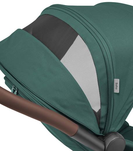 Poussette naissance ultra-compacte soho Graphite essentiel+Gris select+Truffe twillic+Vert essentiel 22 - vertbaudet enfant 