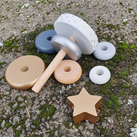 Jeu pyramide bois silver Gris 2 - vertbaudet enfant 