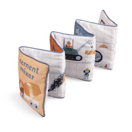 Livre d'activités en tissu busy builders Bleu & gris 1 - vertbaudet enfant 