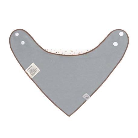Lot de 2 bavoirs bandanas Blanc+Ecru imprimé 4 - vertbaudet enfant 