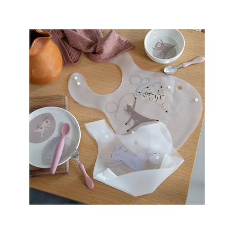 Bavoirs imprimés (2pcs) en eva transparent Marron+Multicolore+Transparent 7 - vertbaudet enfant 