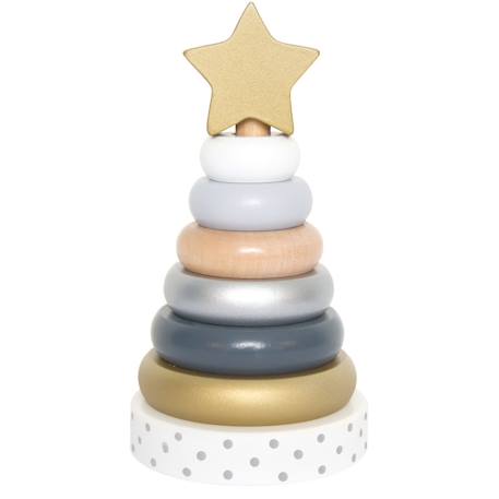 Jeu pyramide bois silver Gris 1 - vertbaudet enfant 