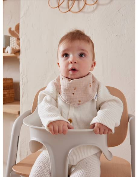 Lot 2 bavoirs éponge & mousseline Beige 5 - vertbaudet enfant 