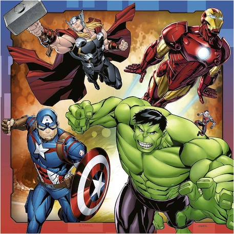 Puzzle les puissants avengers 3x49 pcs Bleu 3 - vertbaudet enfant 