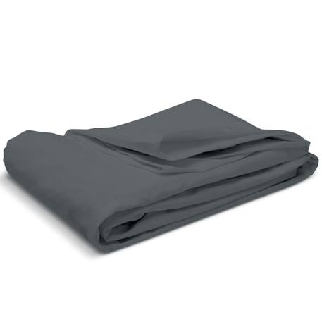 Drap housse uni percale de coton bonnet 28cm Anthracite+Gris clair+Kaki+Moutarde 4 - vertbaudet enfant 