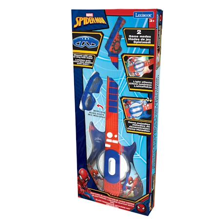 Guitare électronique lumineuse avec lunettes et micro spider-man Bleu 4 - vertbaudet enfant 