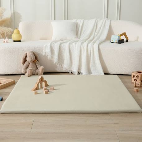 Tapis enfant à mémoire de forme cuir vegan padded Cream+Sand 2 - vertbaudet enfant 