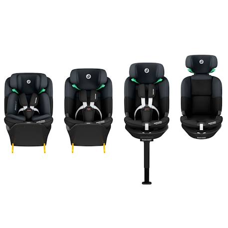 Siège auto pivotant  evolutif et i-size emerald 360 s, Graphite tonal+Noir tonal+Tonal truffle 10 - vertbaudet enfant 