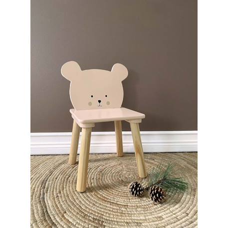 Chaise ours en bois Rose 2 - vertbaudet enfant 