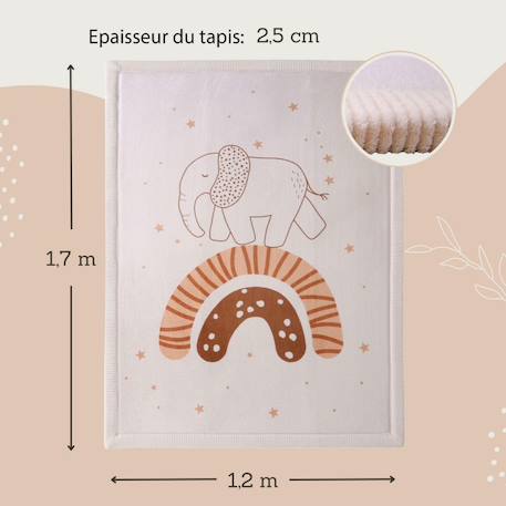 Tapis enfant à mémoire de forme cloud rainbow Rainbow 3 - vertbaudet enfant 