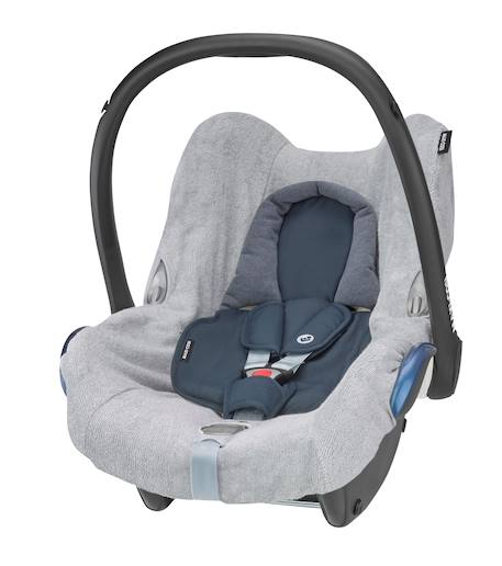 Housse éponge pour cosi cabriofix i-size Ecru+Gris frais 3 - vertbaudet enfant 