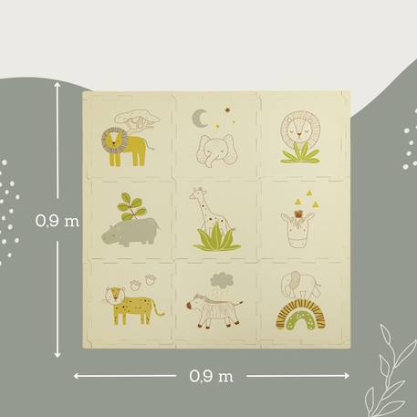 Tapis de jeu mousse à assembler safari animals Safari animals 3 - vertbaudet enfant 