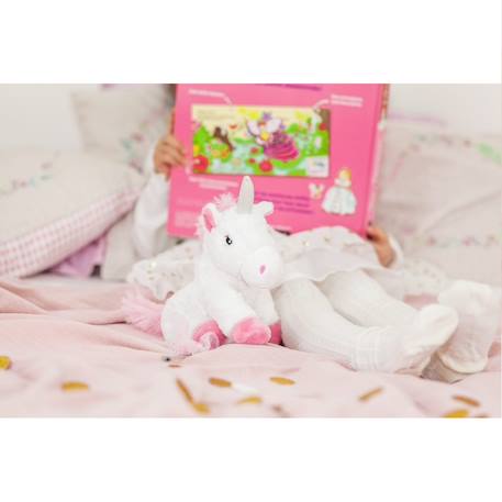 Peluche bouillotte licorne junior Blanc 3 - vertbaudet enfant 