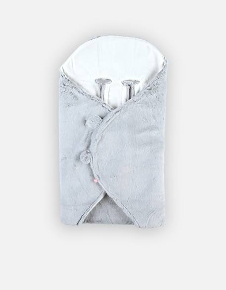 Couverture promenade ultra douce Gris 1 - vertbaudet enfant 