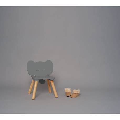Chaise éléphant en bois Gris 2 - vertbaudet enfant 