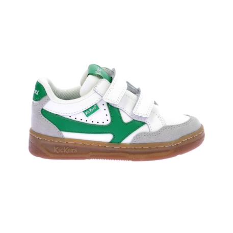 Baskets basses enfant kick kagal Blanc vert 2 - vertbaudet enfant 