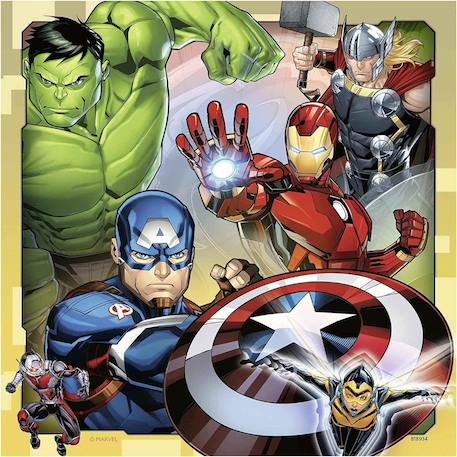 Puzzle les puissants avengers 3x49 pcs Bleu 2 - vertbaudet enfant 