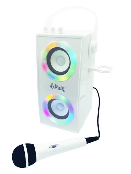 Enceinte bluetooth portable avec micro et effets lumineux iparty Blanc 1 - vertbaudet enfant 