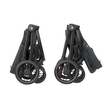 Poussette naissance oxford avec nacelle sense Graphite twillic+Noir twillic+Truffe twillic+Vert twillic 5 - vertbaudet enfant 
