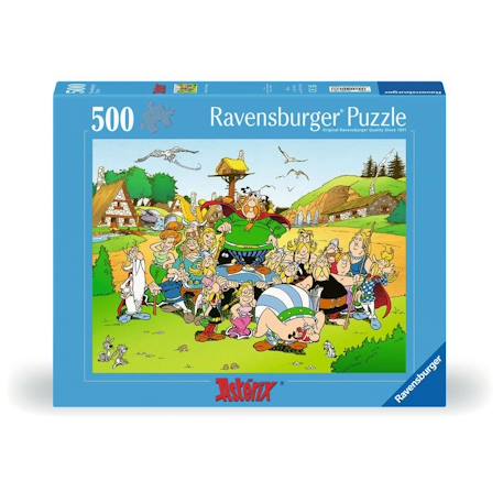 Puzzle astérix au village 500 pièces Bleu 1 - vertbaudet enfant 