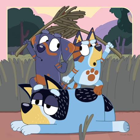 Puzzle les aventures de bluey 3x49 pcs Bleu 4 - vertbaudet enfant 
