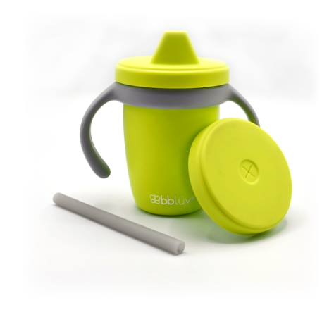 Tasse évolutive en silicone küp Vert+Vert foncé 1 - vertbaudet enfant 