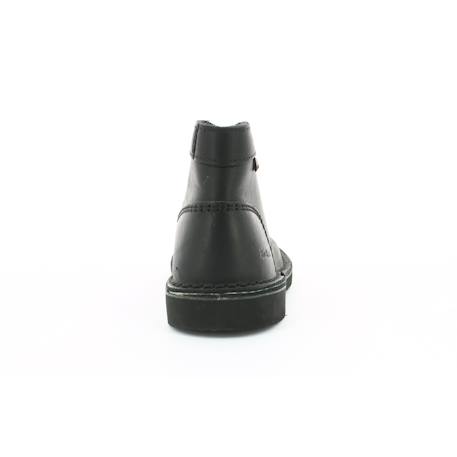 Bottillons enfant kick col Marron fonce+Noir+Noir piqure noire+Noir vernis 8 - vertbaudet enfant 