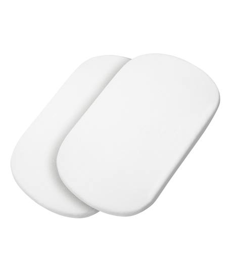 2 draps en coton bio pour nacelle bébé maxi-cosi Blanc 1 - vertbaudet enfant 