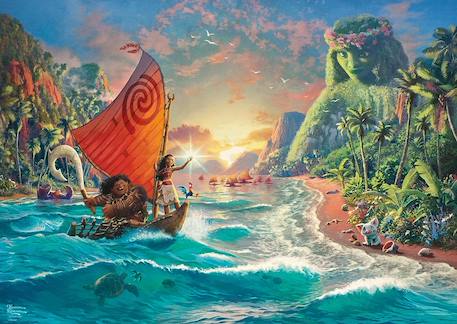 Puzzle vaiana 1000 pcs Bleu 2 - vertbaudet enfant 