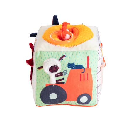 Cube sonore d'activités ferme Beige 5 - vertbaudet enfant 