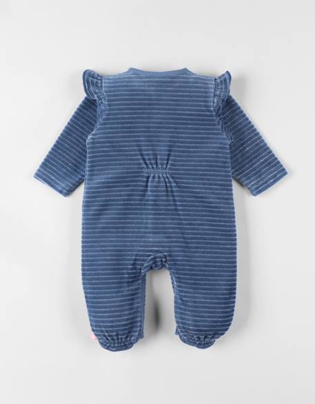 Pyjama en velours côtelé girafe Bleu 3 - vertbaudet enfant 