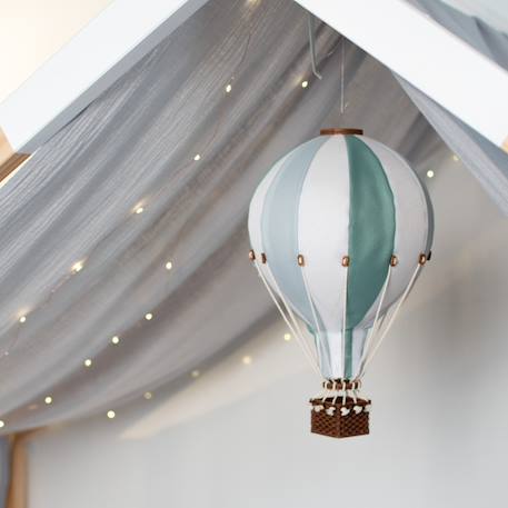 Ciel de lit cabane toile en gaze de coton jeanne 420 x 130 cm Beige+Blanc+Bleu+Camel+Écru+Gris clair+Marron+Rose+Terracotta+Vert de gris 19 - vertbaudet enfant 