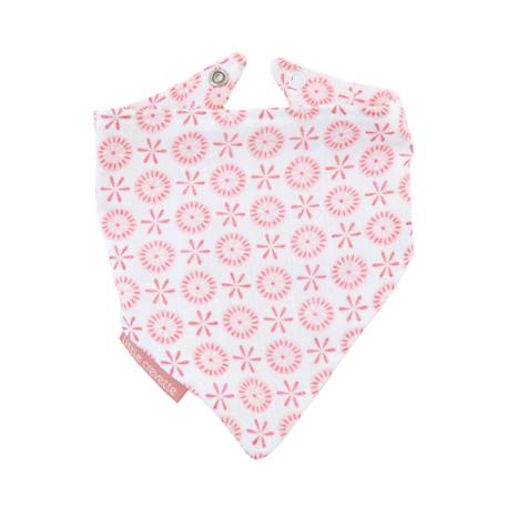 Lot de 5 bavoirs bandana coton bio* lovely emilie Rose 3 - vertbaudet enfant 